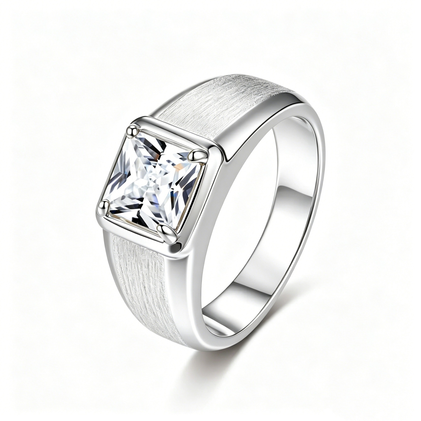 Darian Moissanite Men's Ring
 | 925 Sterling Silver