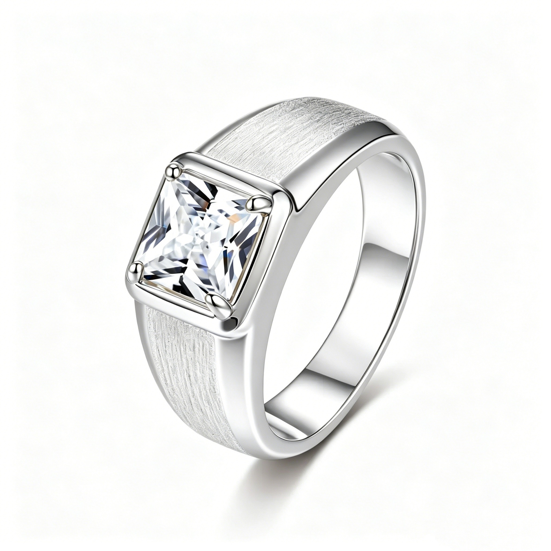 Darian Moissanite Men's Ring
 | 925 Sterling Silver