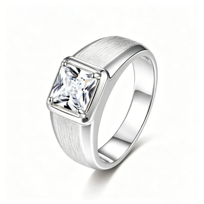 Darian Moissanite Men's Ring
 | 925 Sterling Silver