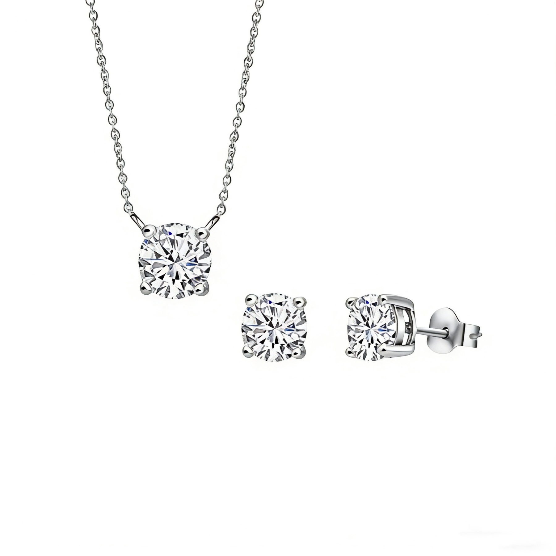 Diamond Stud Set | 925 Sterling Silver