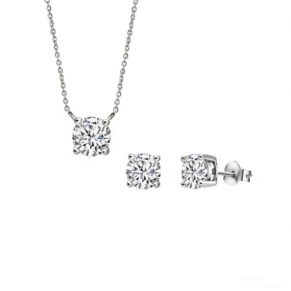 Diamond Stud Set | 925 Sterling Silver