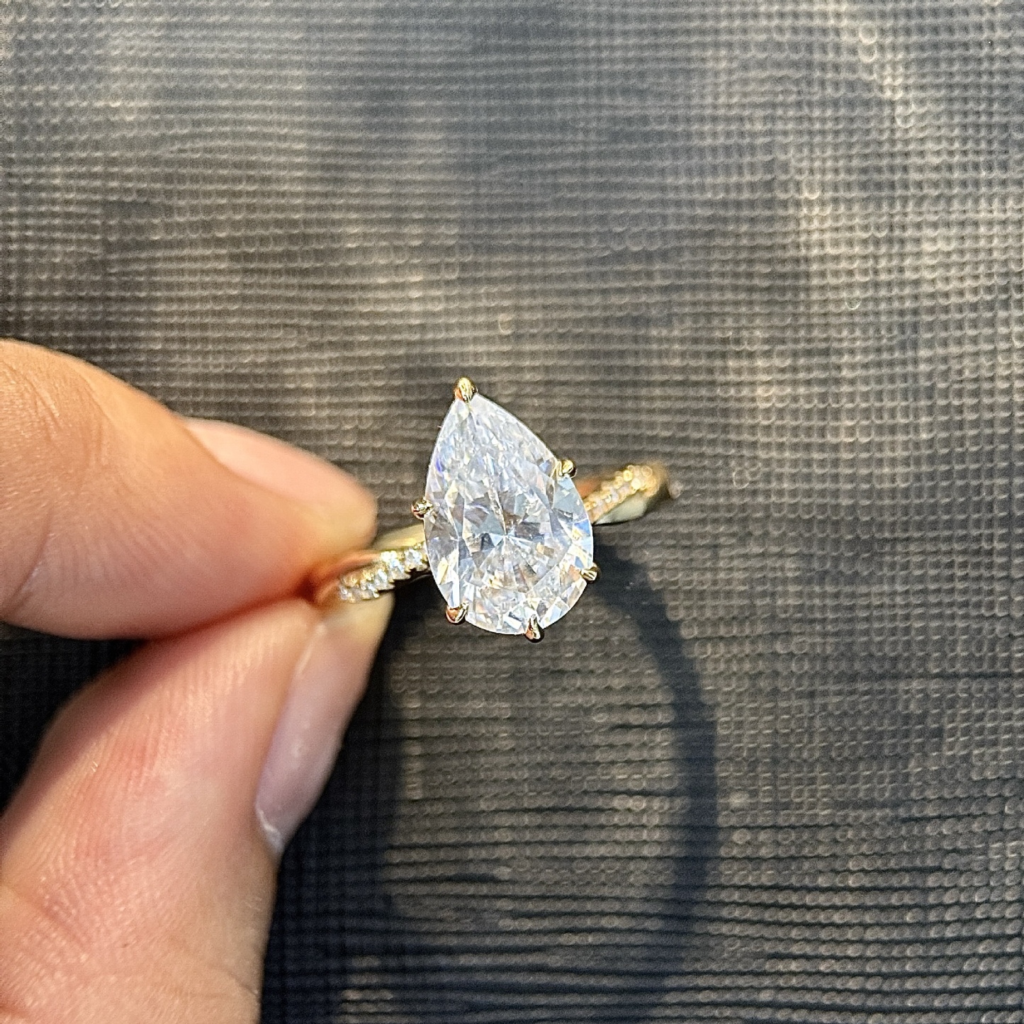 Flora Pear Moissanite Ring｜925 Sterling Silver