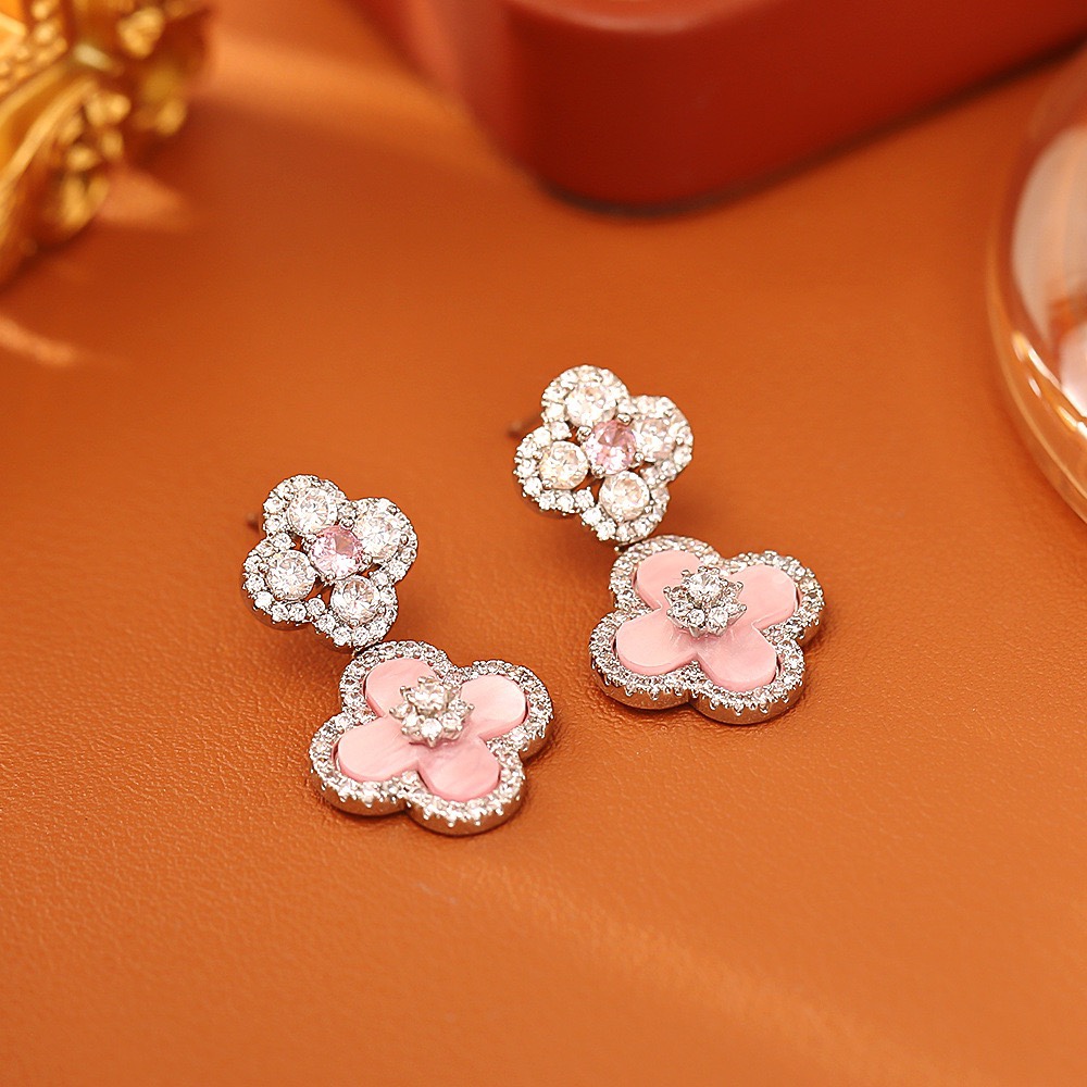 Diamond Sakura Earrings