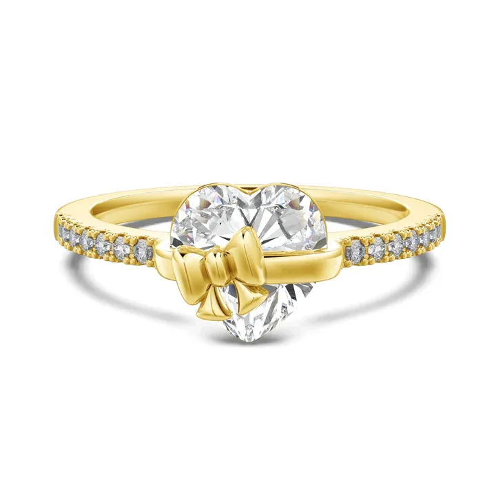 Bow Heart Promise Ring | 925 Sterling Silver