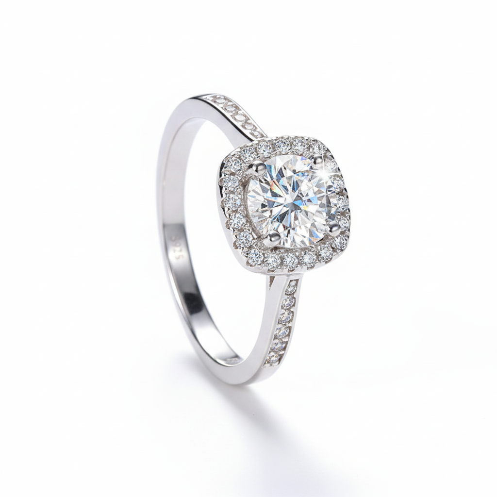 Nora Moissanite Diamond Ring | 925 Sterling Silver