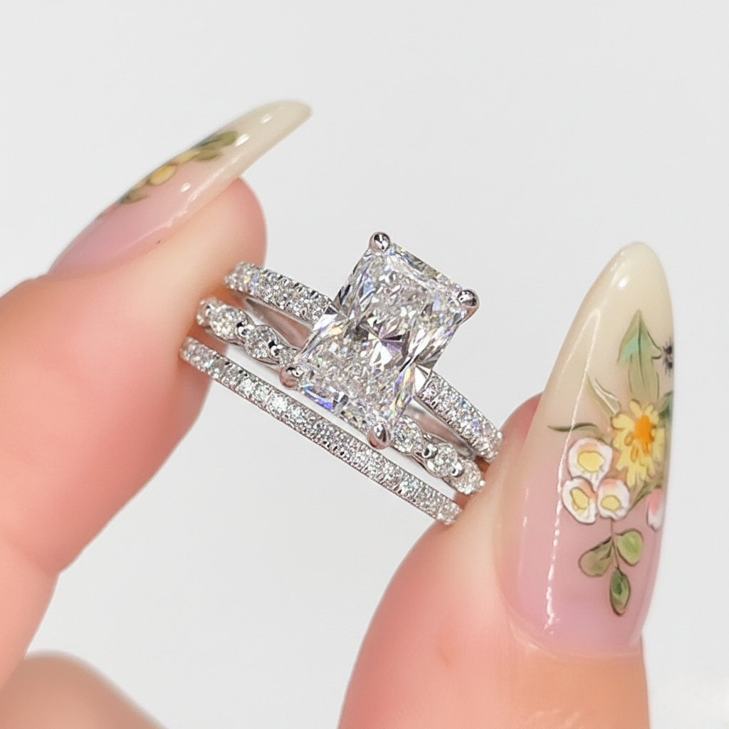 Super sparkly ice flower cut zircon ring