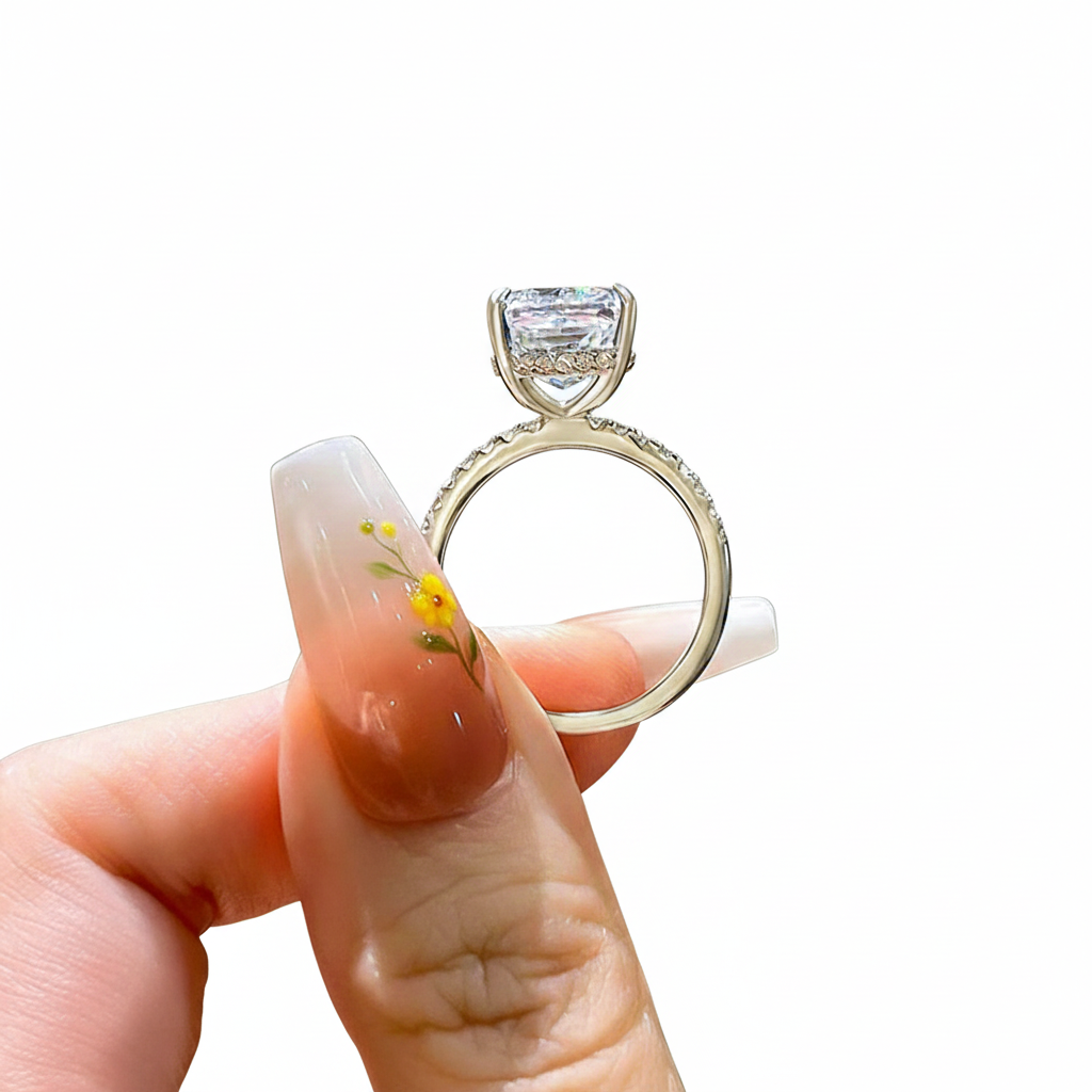 Super sparkly ice flower cut zircon ring