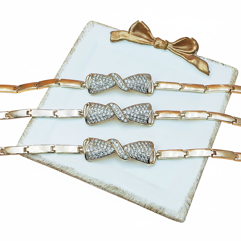 Crystal Bow Bracelet