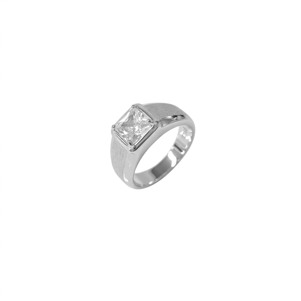 Darian Moissanite Brushed Ring