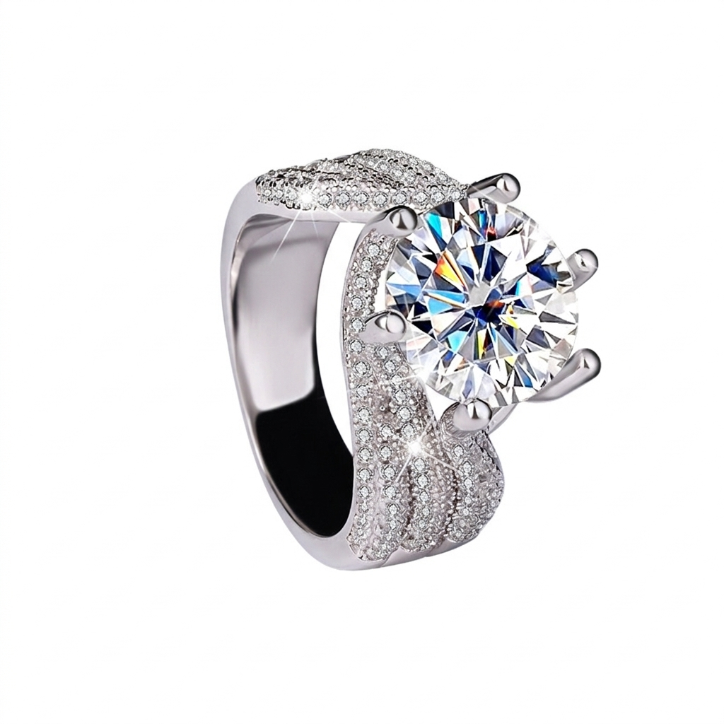 Mia Moissanite Diamond Ring | 925 Sterling Silver