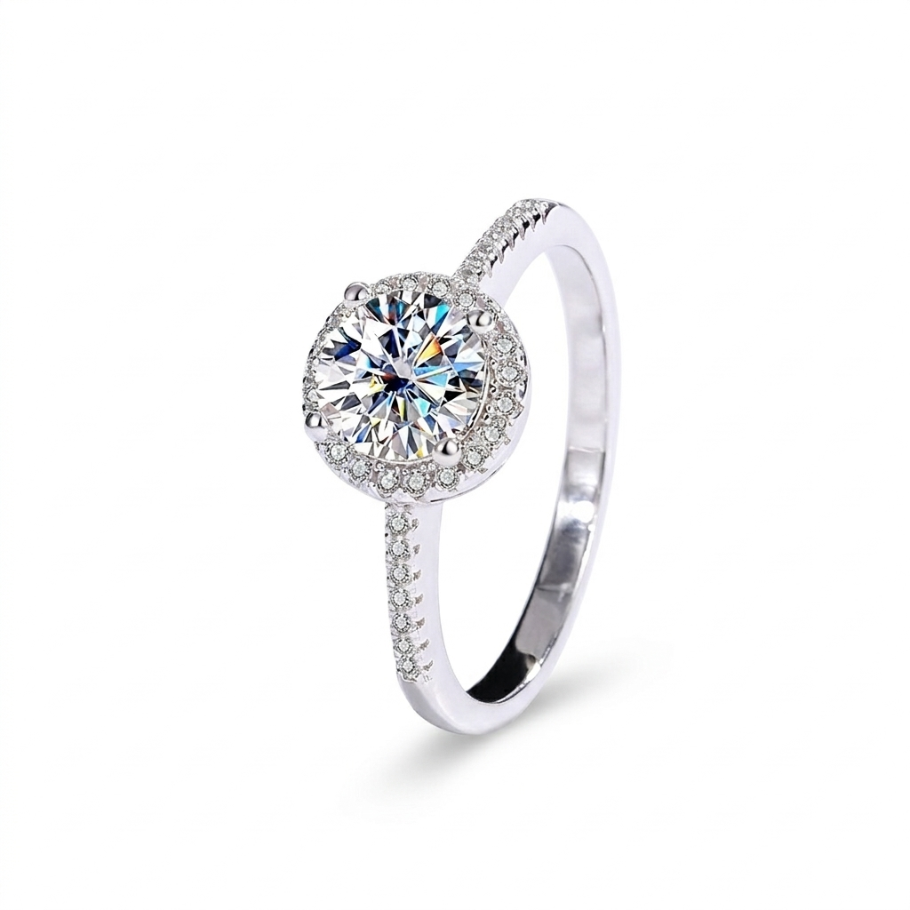 Ione Moissanite Ring | 925 Sterling Silver