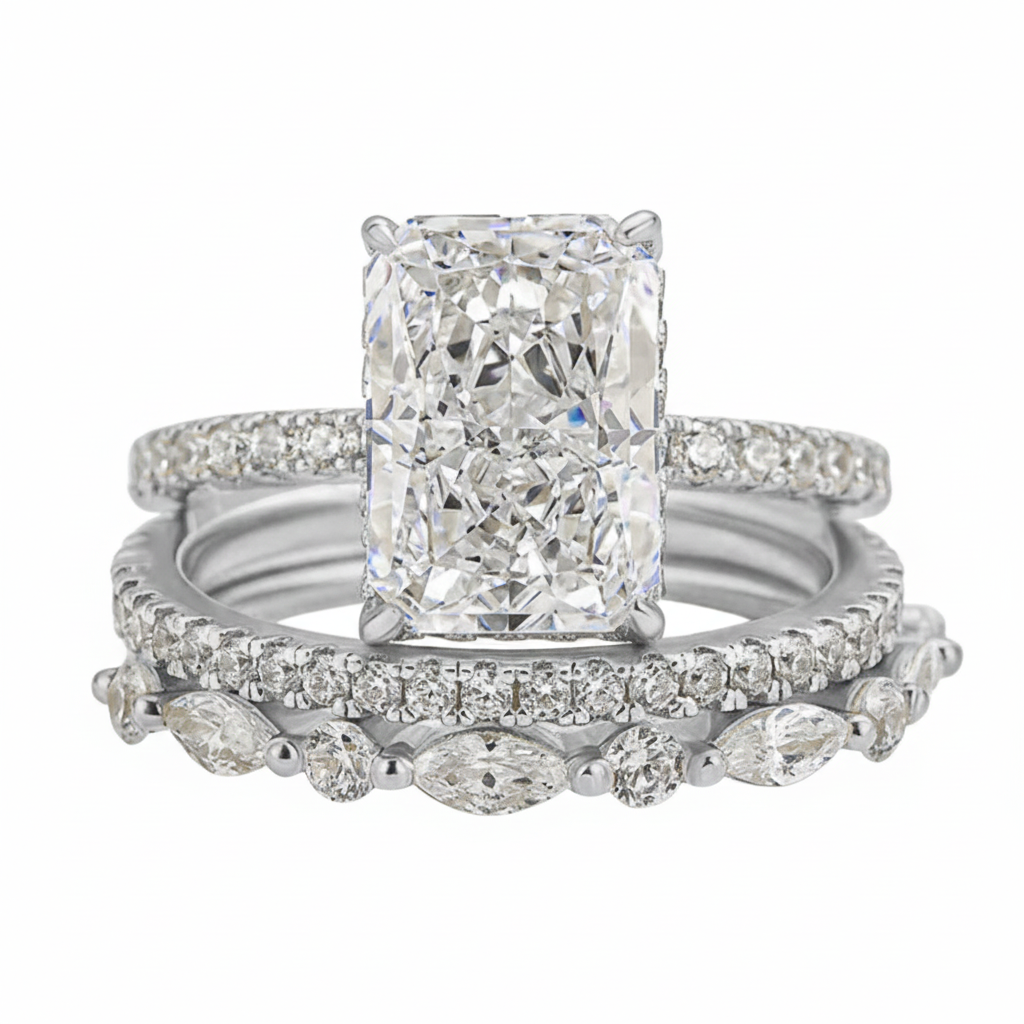 Super sparkly ice flower cut zircon ring