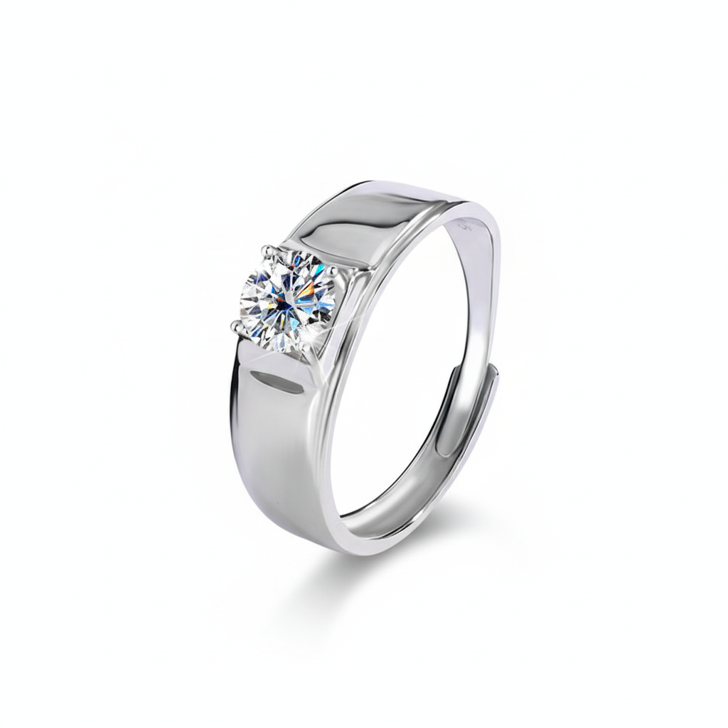 Ula Moissanite Men's Ring | 925 Sterling Silver