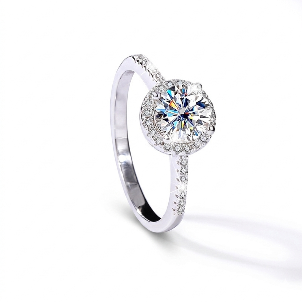 Ione Moissanite Ring | 925 Sterling Silver