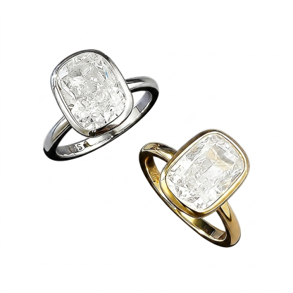 Kian White diamond ice flower cut ring