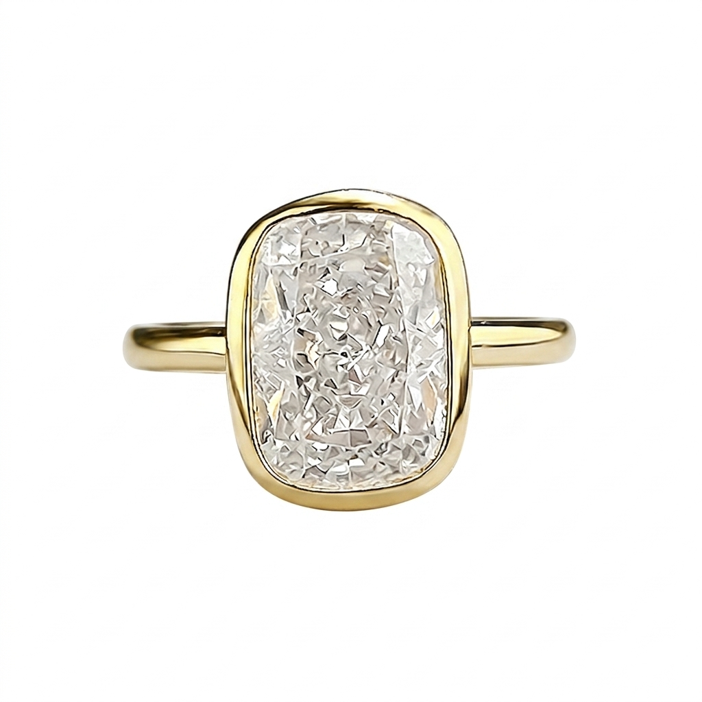 Kian White diamond ice flower cut ring