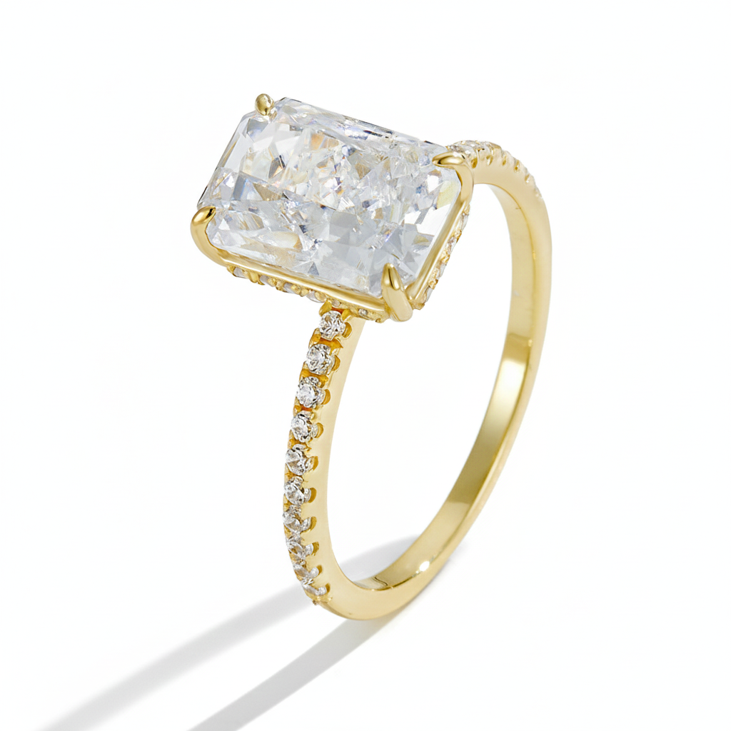 Super sparkly ice flower cut zircon ring