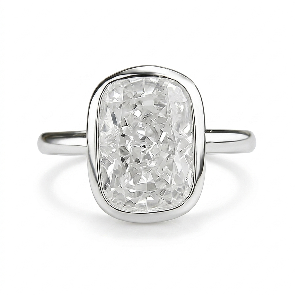 Kian White diamond ice flower cut ring
