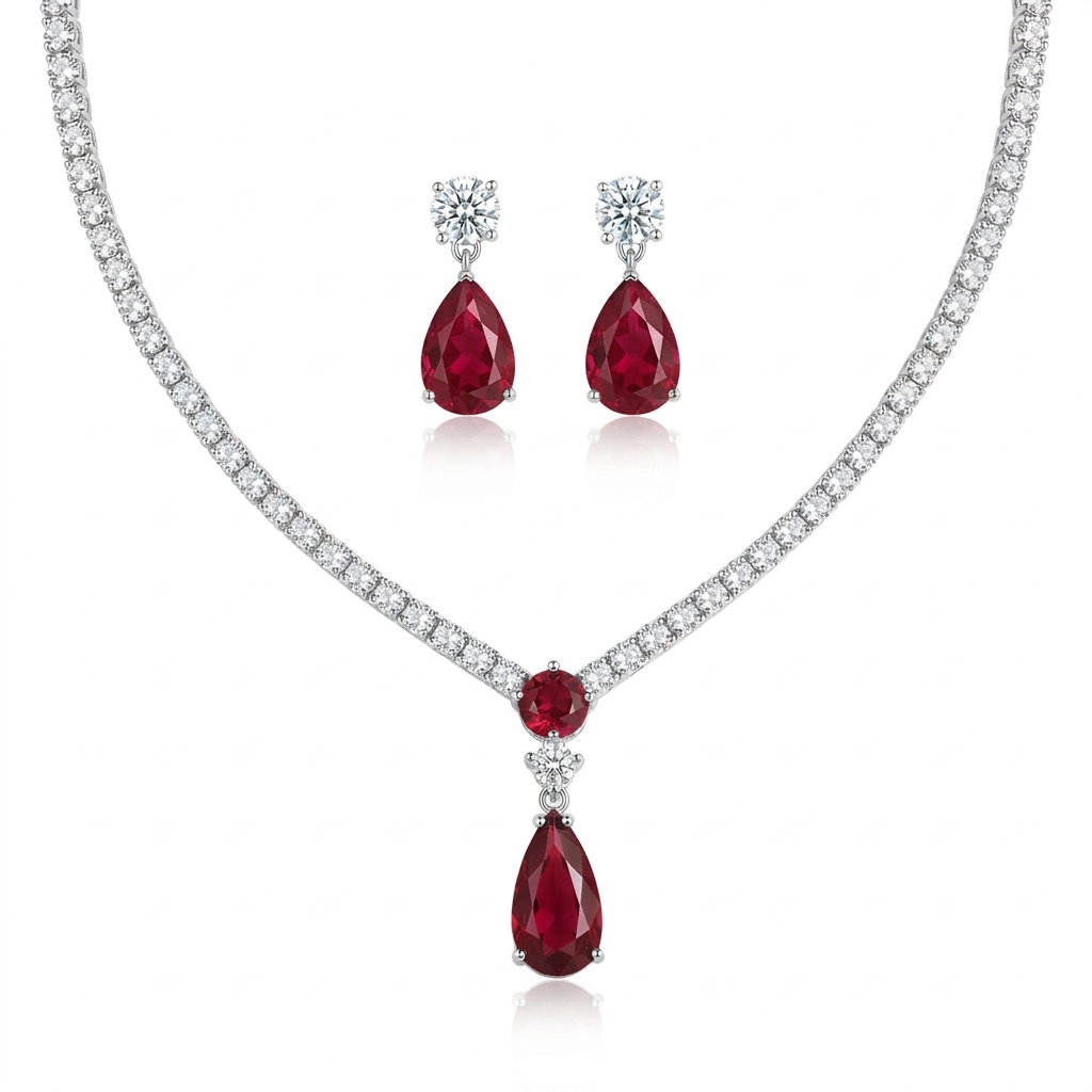 Talia Teardrop Zircon Set