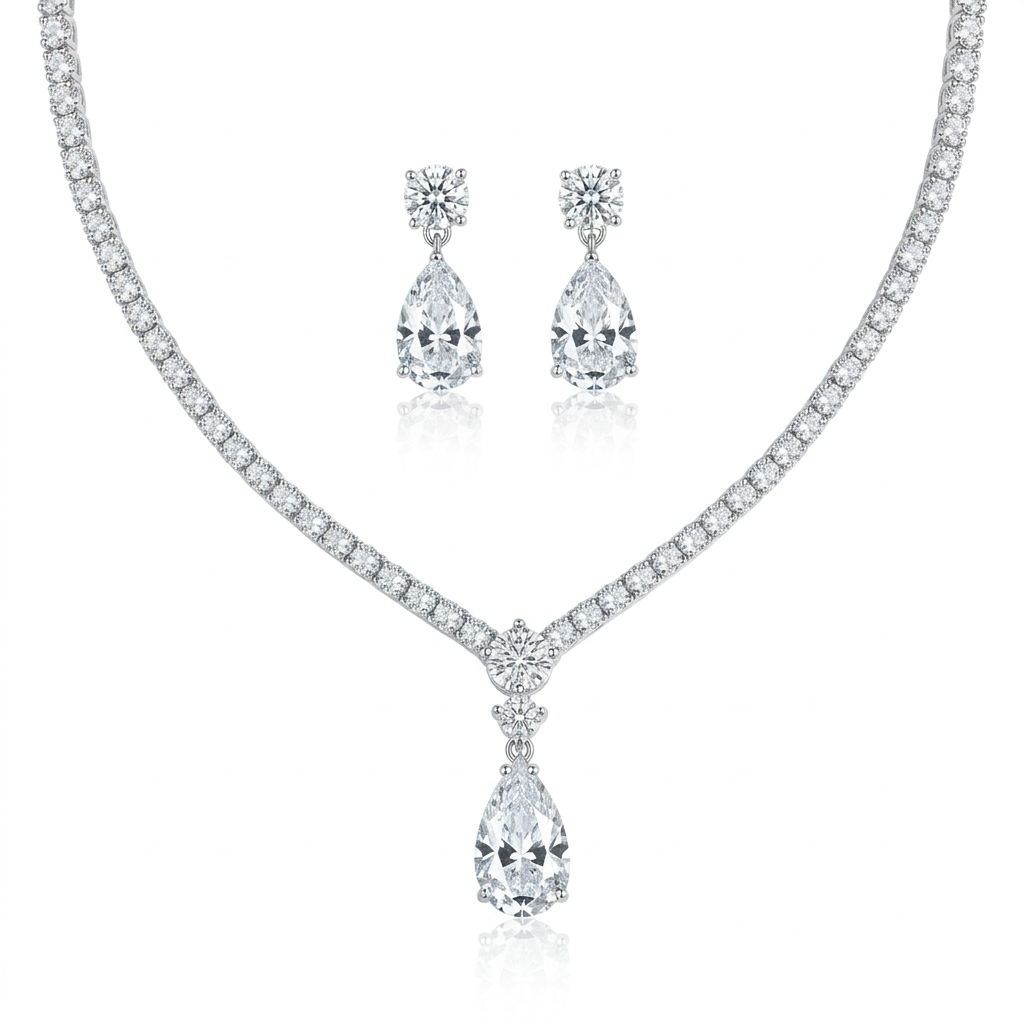 Talia Teardrop Zircon Set