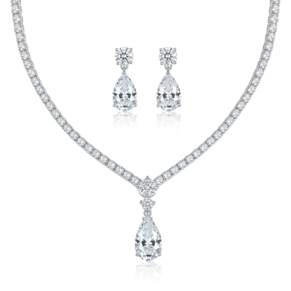 Talia Teardrop Zircon Set