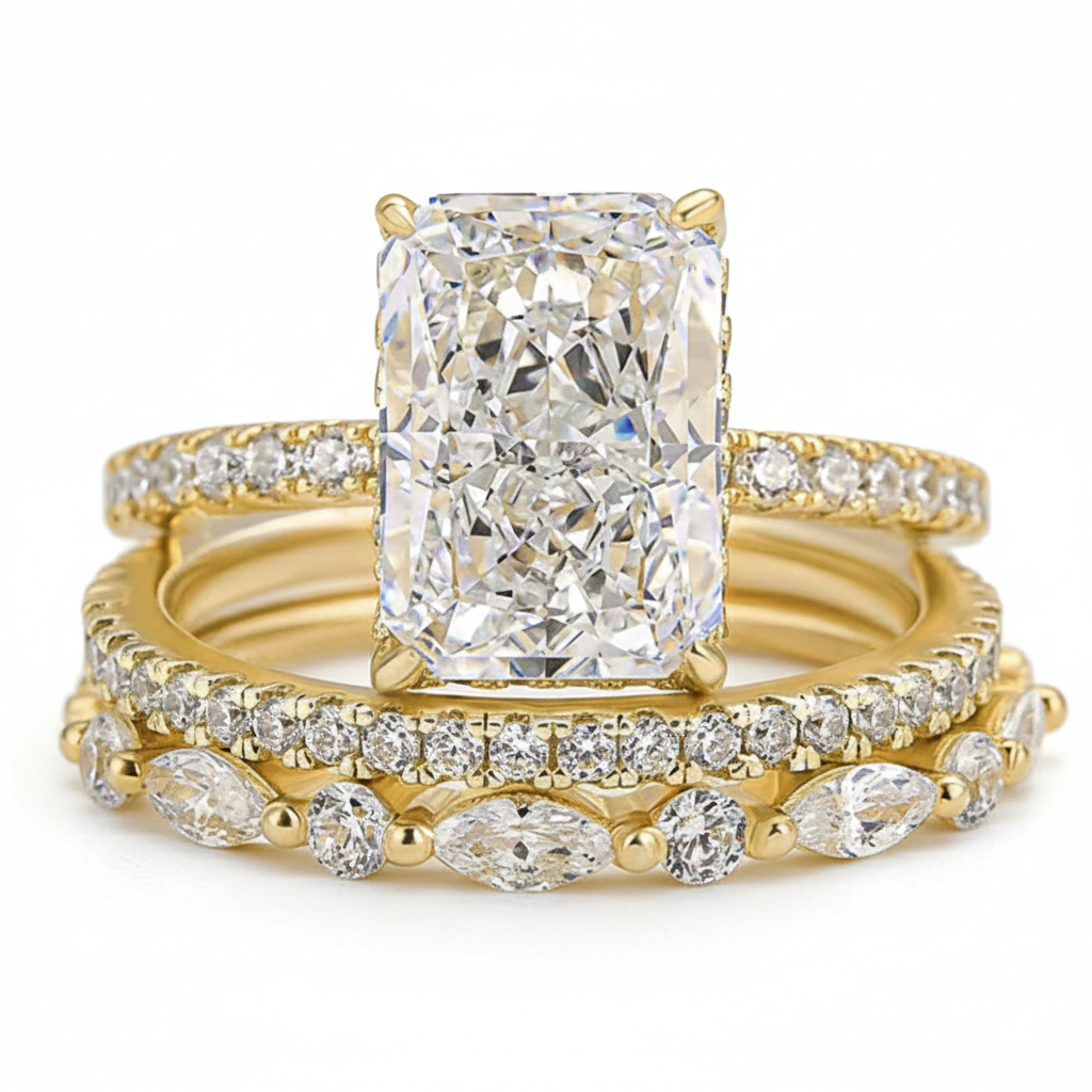 Super sparkly ice flower cut zircon ring