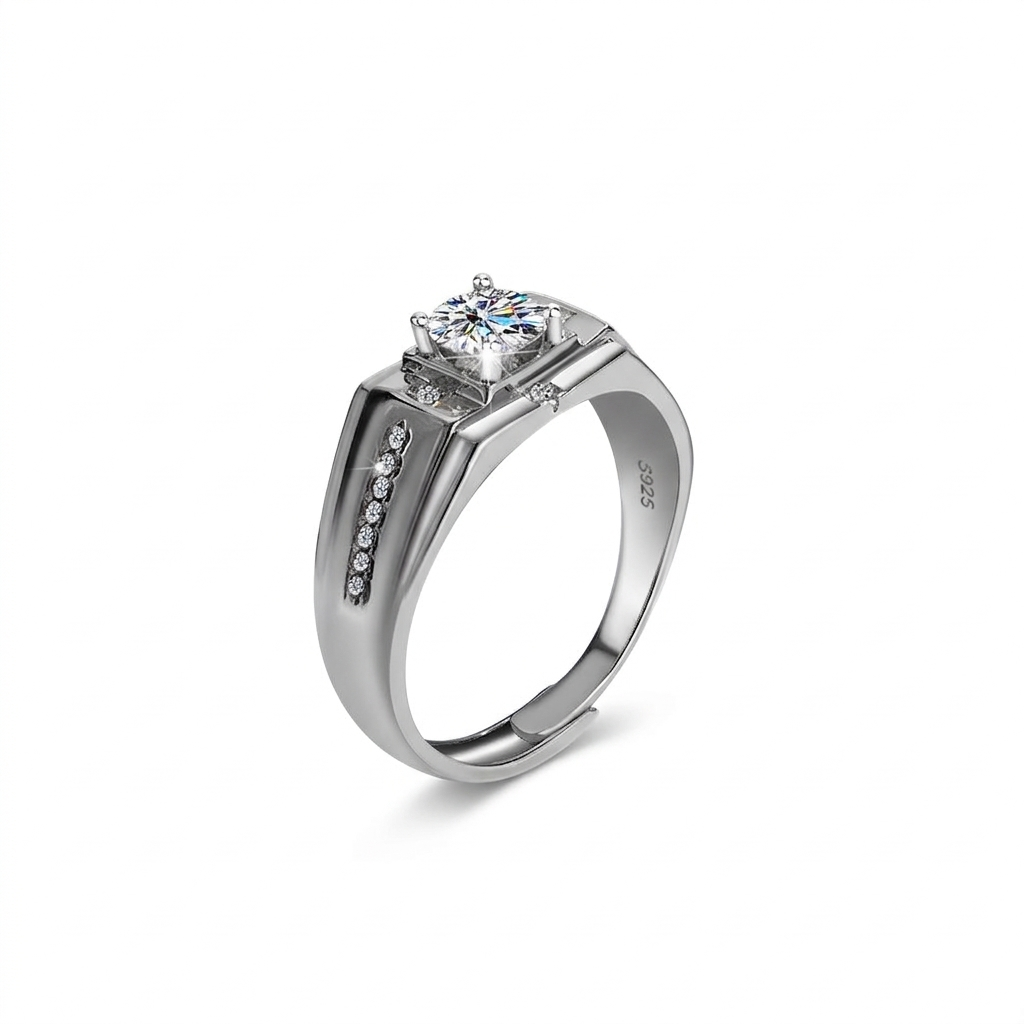 Kyla  Moissanite Men's Ring | 925 Sterling Silver