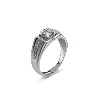 Kyla  Moissanite Men's Ring | 925 Sterling Silver