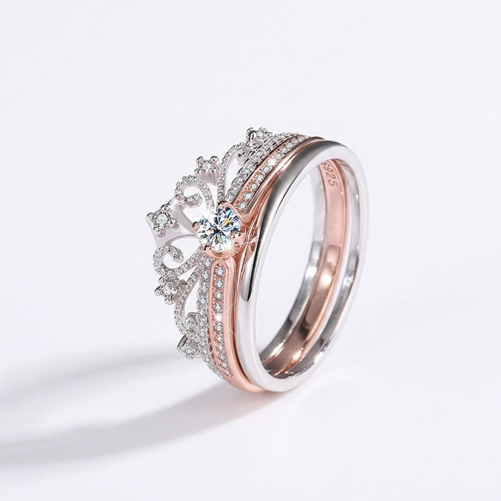 Stella Moissanite Castle Ring | 925 Sterling Silver