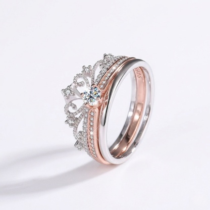 Stella Moissanite Castle Ring | 925 Sterling Silver