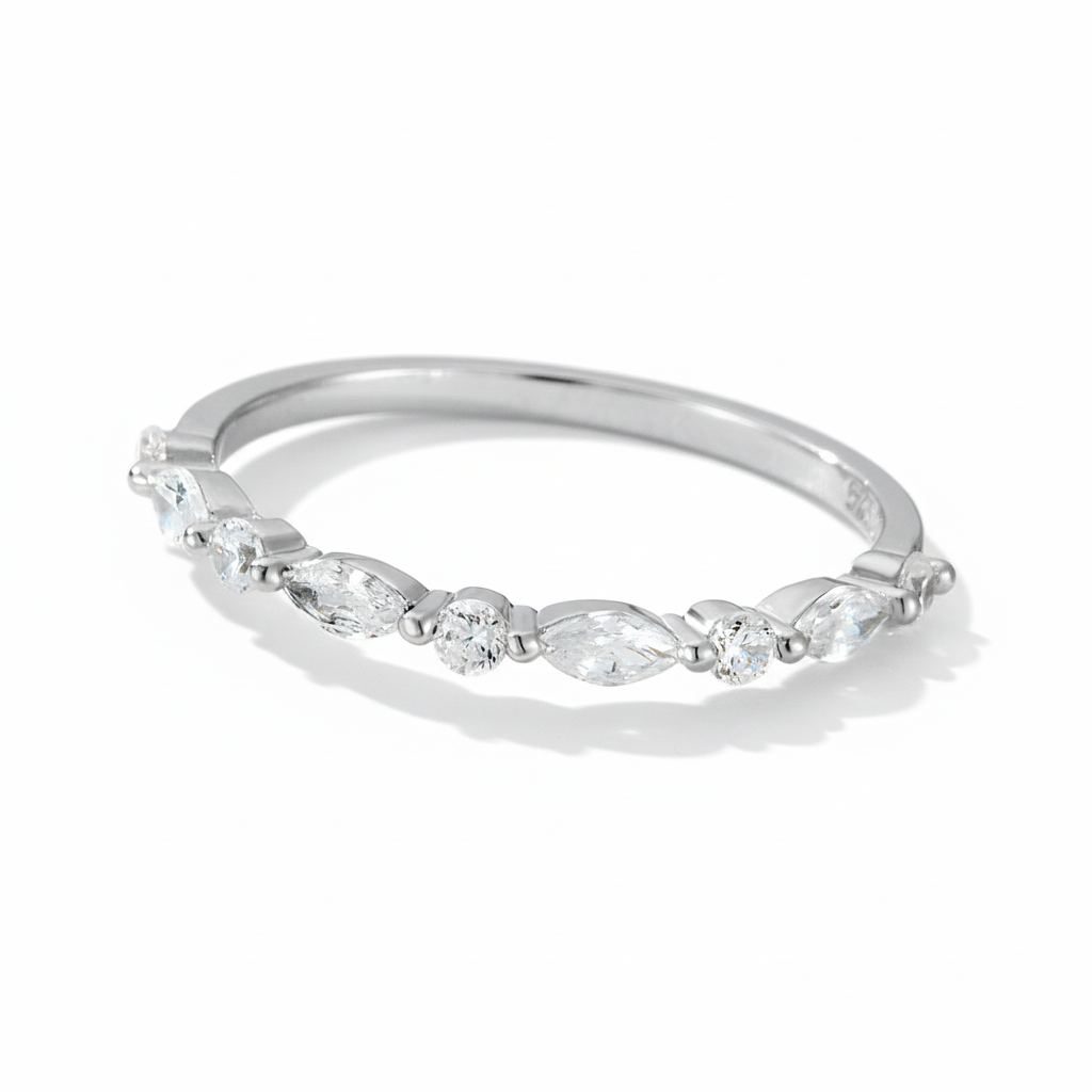 Super sparkly ice flower cut zircon ring