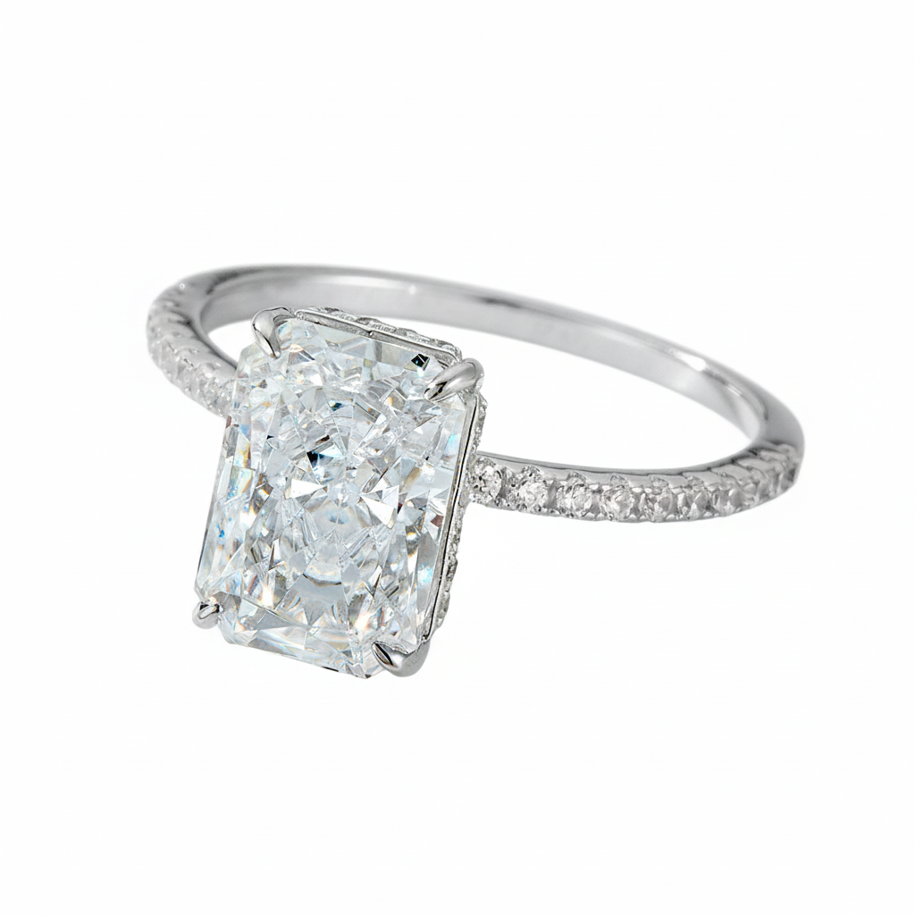 Super sparkly ice flower cut zircon ring