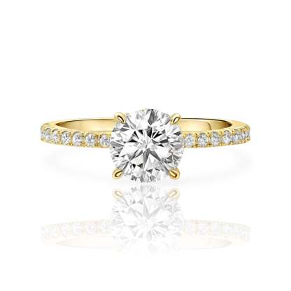 Round Diamond Ring | 925 Sterling Silver