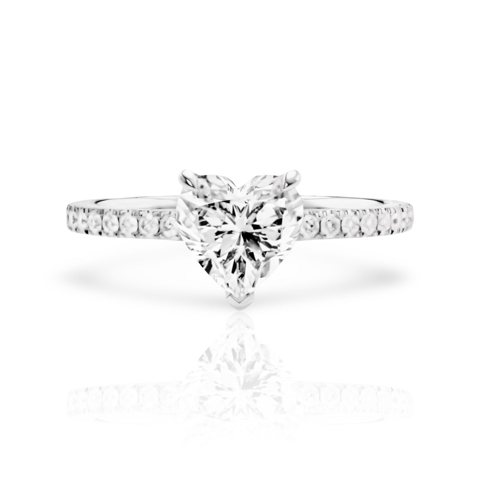 Diamond Heart Ring | 925 Sterling Silver