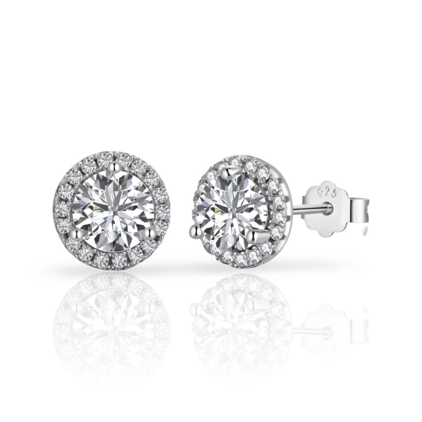 Solitaire Earrings | 925 Sterling Silver