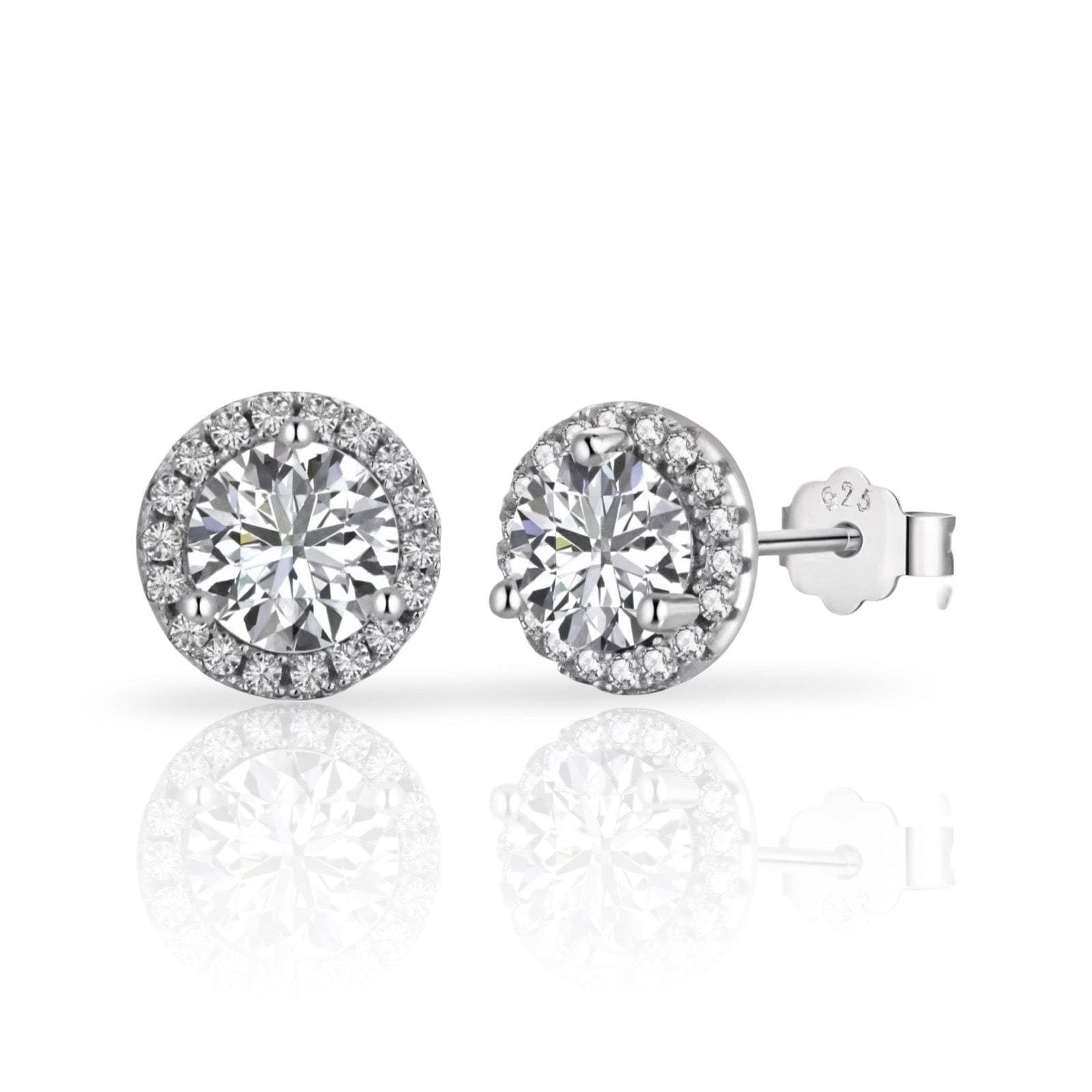 Solitaire Earrings | 925 Sterling Silver