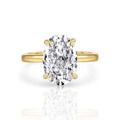 Oval Diamond Ring | 925 Sterling Silver