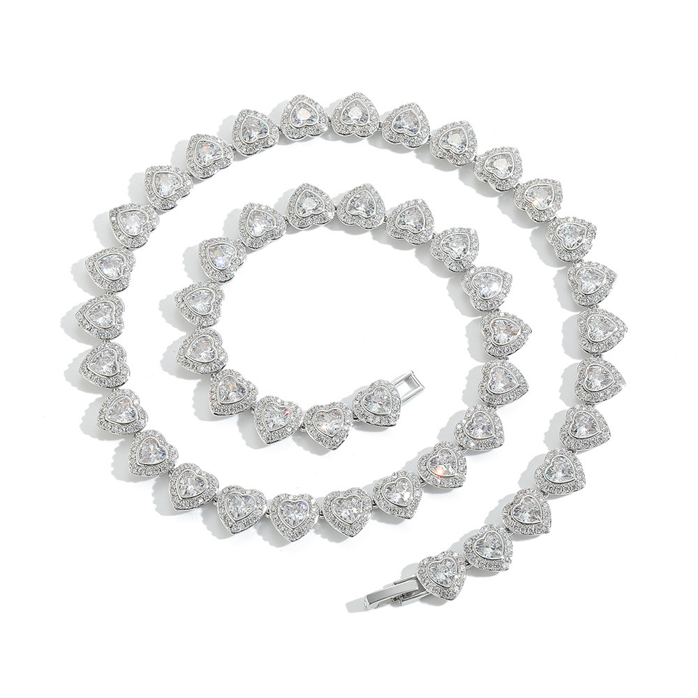 Heart-shaped rock candy necklace