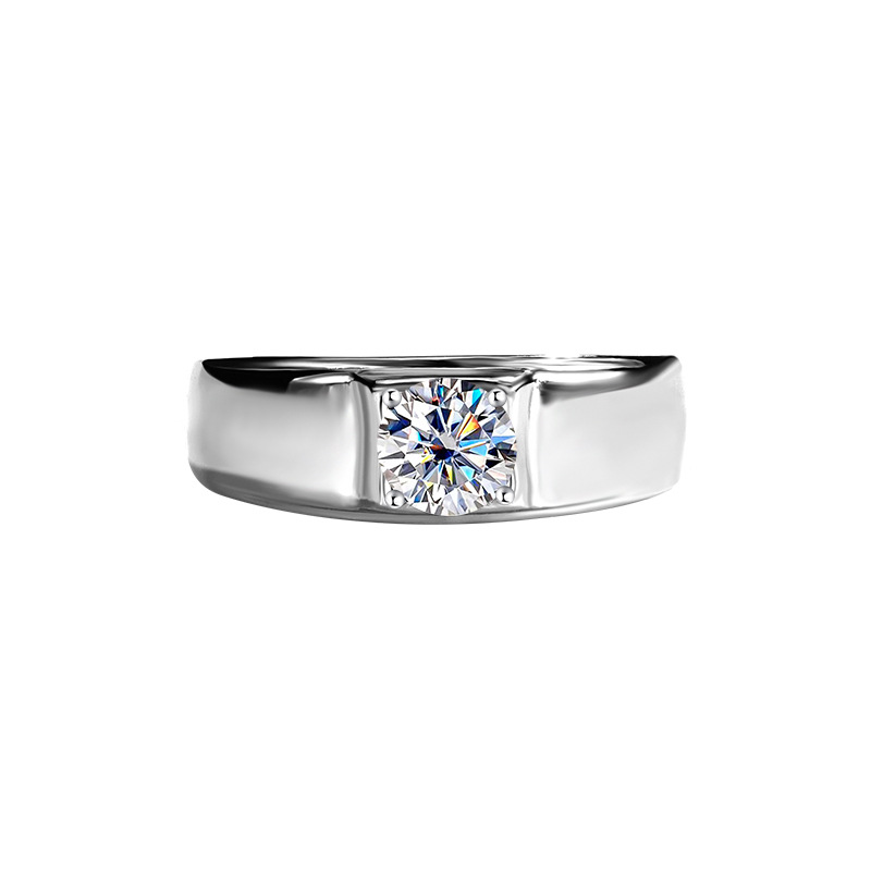 Ula Moissanite Men's Ring | 925 Sterling Silver