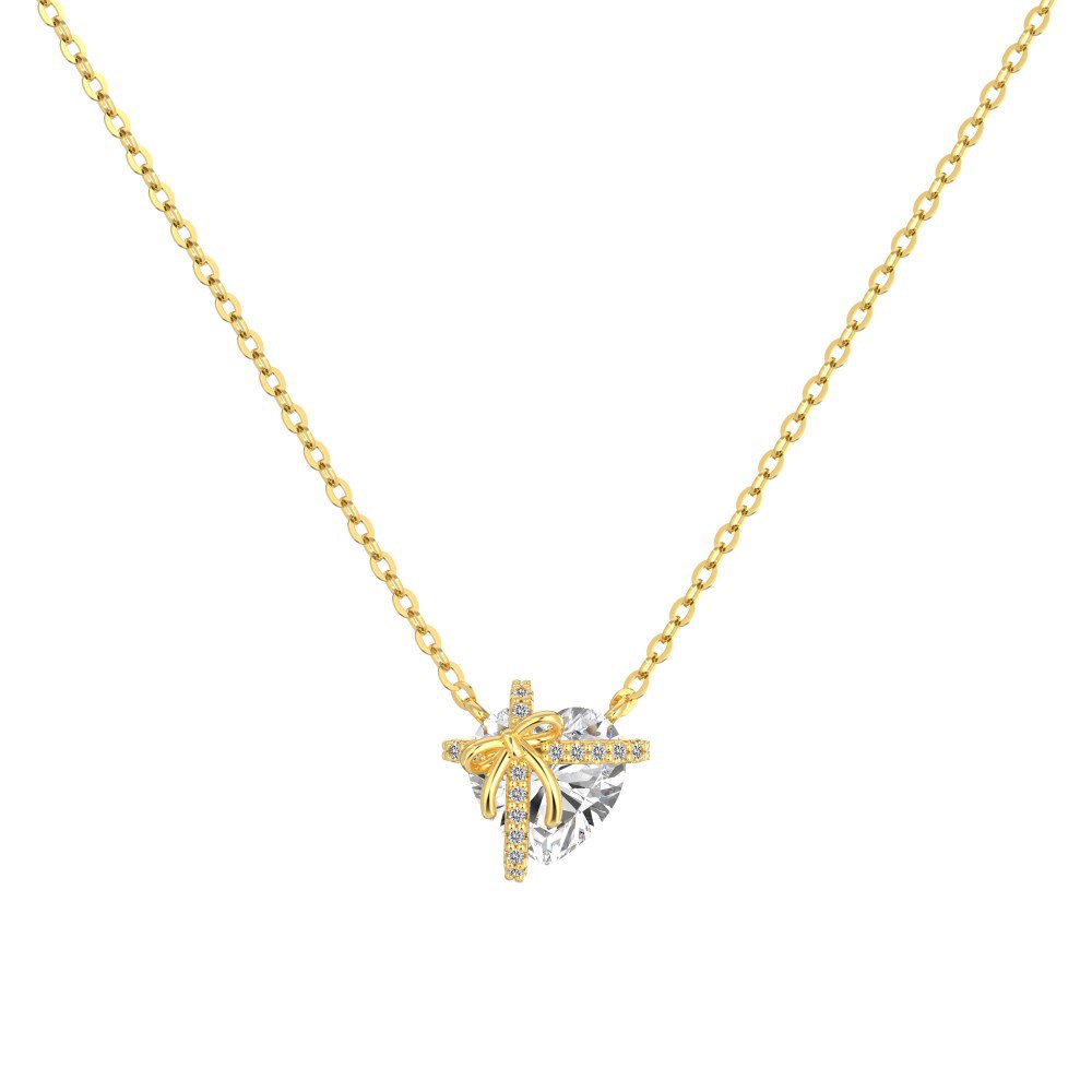 Lila Heart Promise Necklace | 925 Sterling Silver