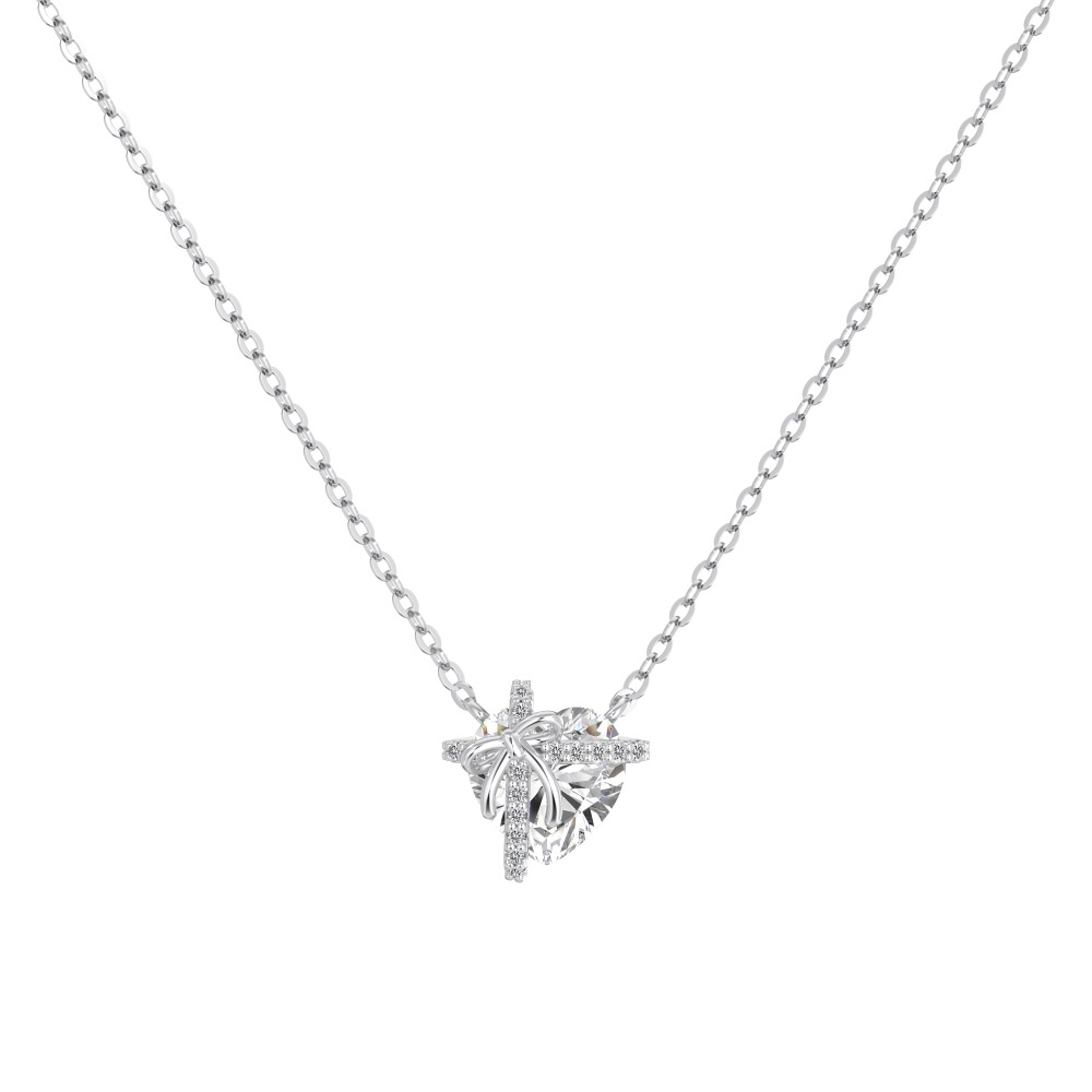 Lila Heart Promise Necklace | 925 Sterling Silver