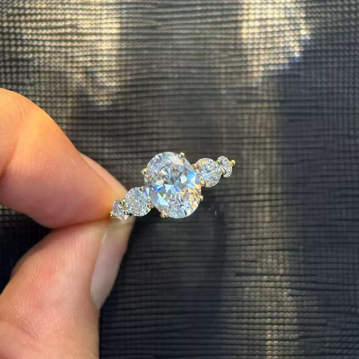 Lyra Oval Moissanite Ring｜925 Sterling Silver