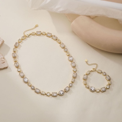 Versailles Geo Gem Jewelry Two‑Piece Set