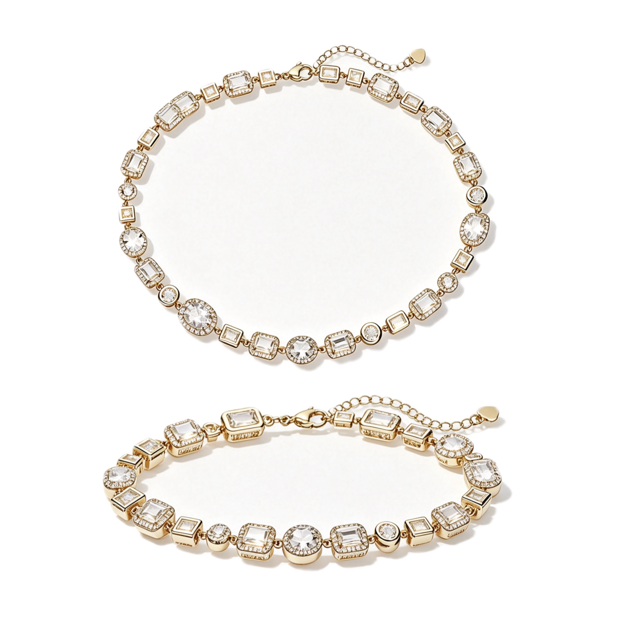 Versailles Geo Gem Jewelry Two‑Piece Set
