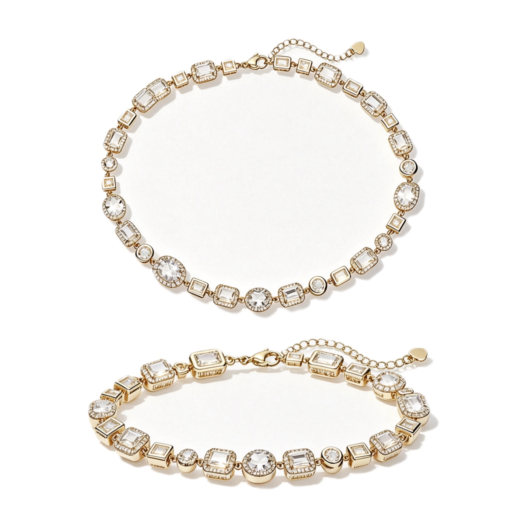 Versailles Geo Gem Jewelry Two‑Piece Set