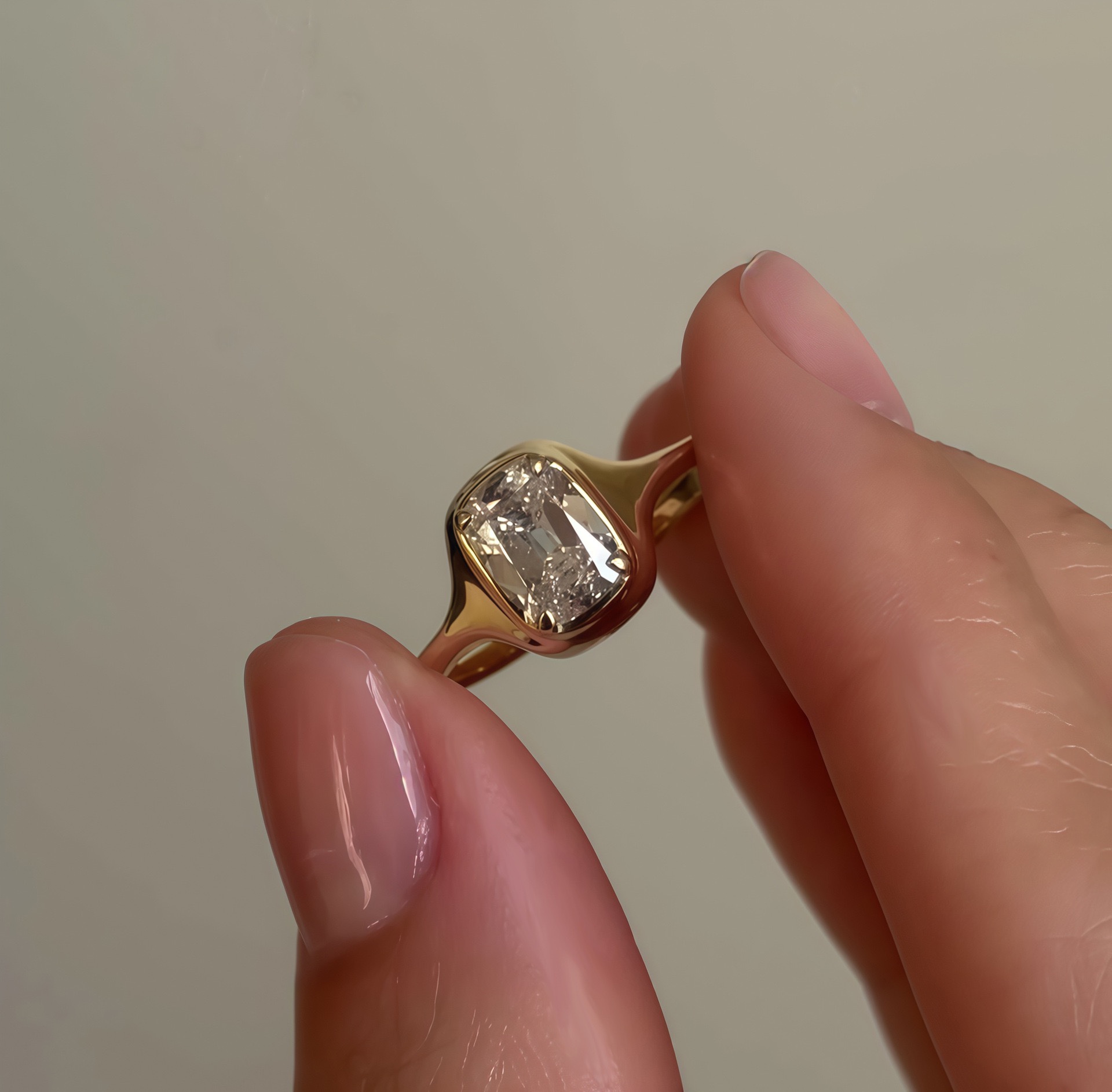 Calli Cushion Moissanite Ring｜925 Sterling Silver