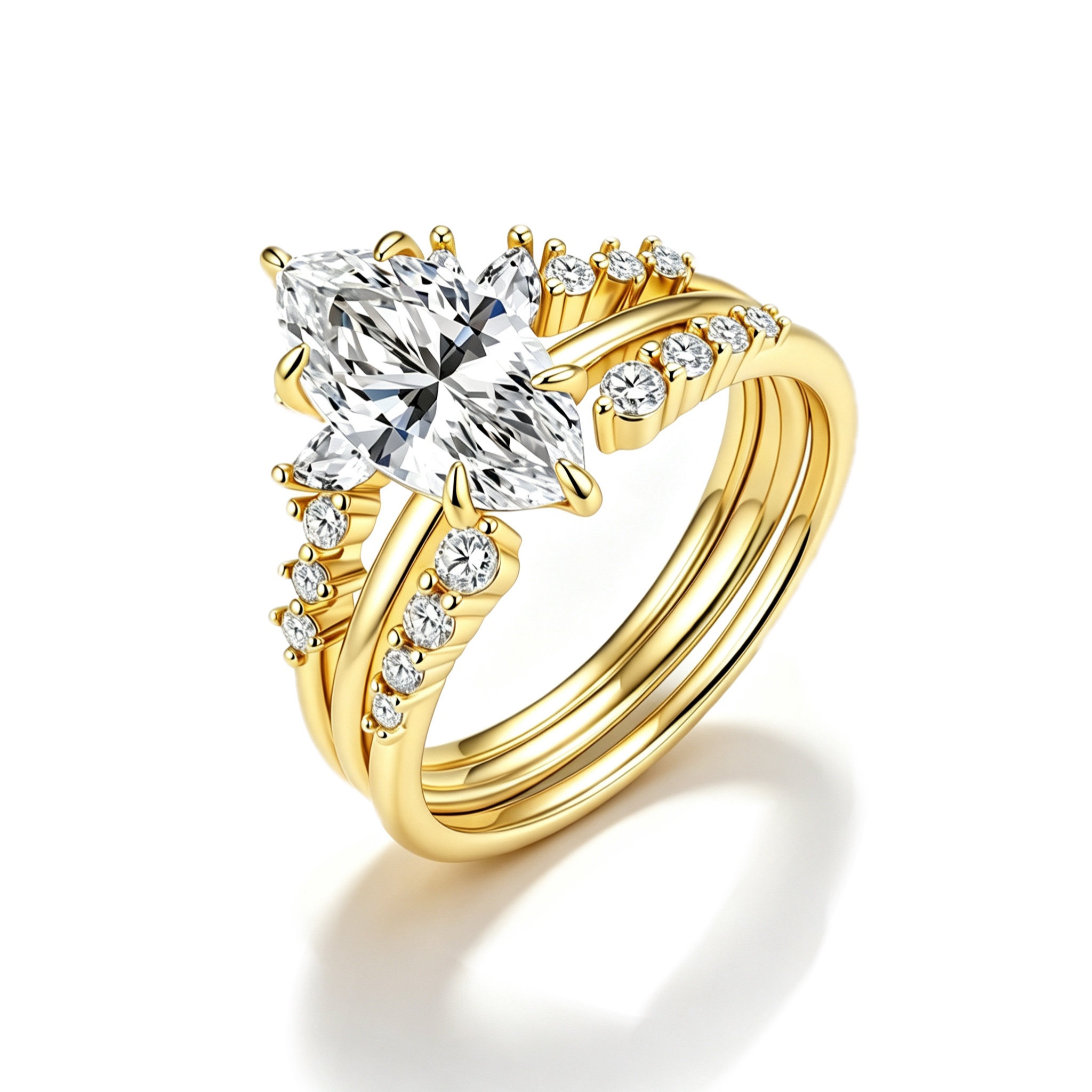 Marchioness Moissanite Ring｜925 Sterling Silver