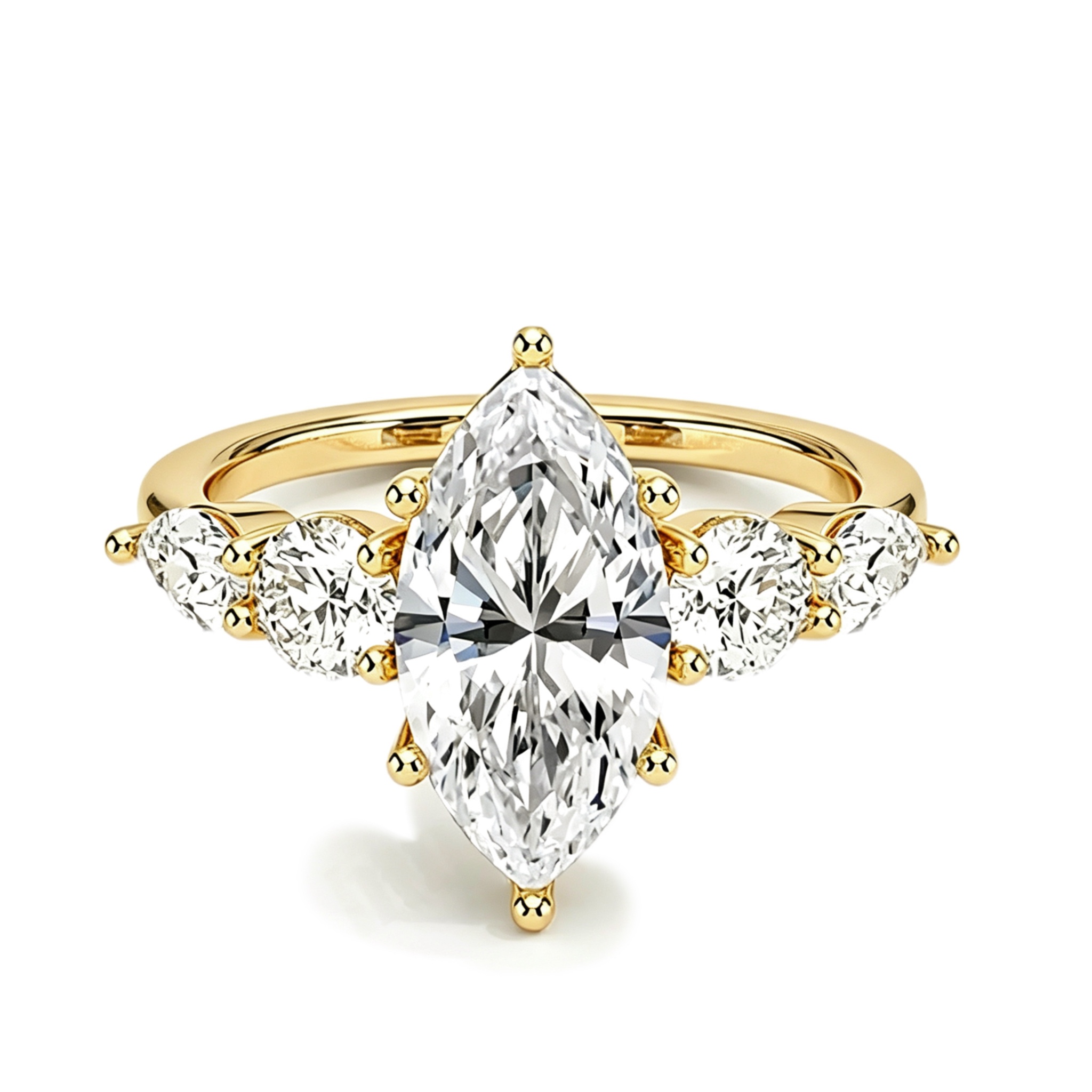 Marquise Moissanite Ring｜925 Sterling Silver