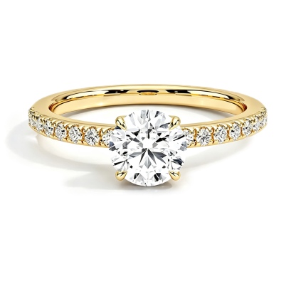 Rosalind Round Moissanite Ring｜925 Sterling Silver