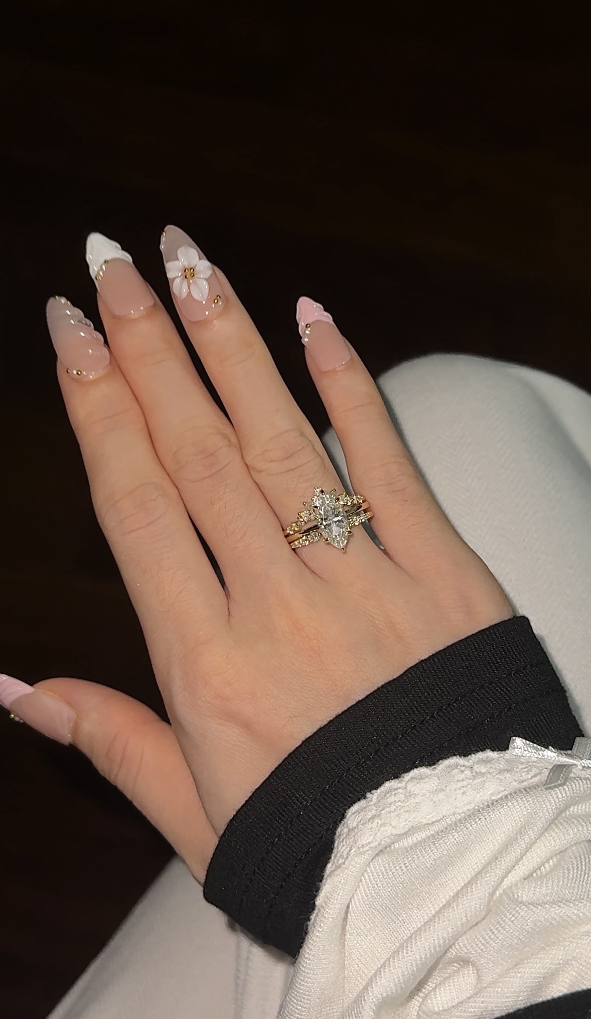 Marchioness Moissanite Ring｜925 Sterling Silver